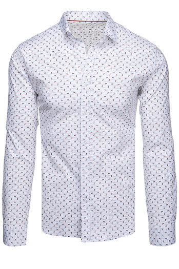 Herren Freizeithemd weiß gemustert Dstreet DX2627