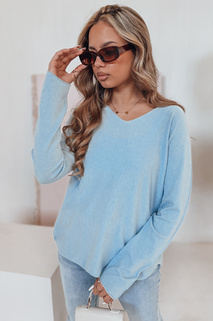 Damen Einheitsgröße langer Pullover SOFTIL blau Dstreet MY2442