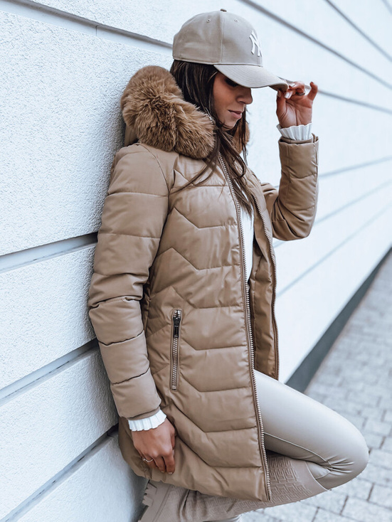 Damen Winterjacke CAPELLA Farbe Beige DSTREET TY3977