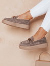 Damen Plateau Mokassins LOFELIS grau Dstreet ZY0689