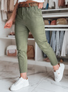 Damen Freizeithose mit Gürtel MADELINA khaki Dstreet UY2628