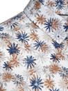 Weißes Herrenhemd mit Blumenmuster Dstreet DX2645
