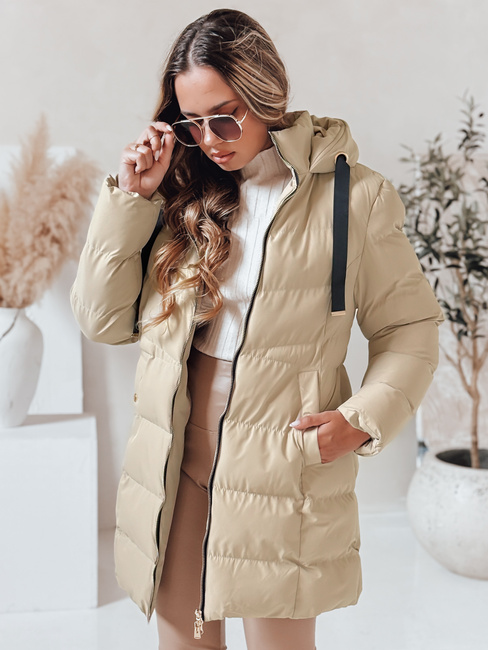 Damen Winterjacke mit Kapuze GABRIELLE beige Dstreet TY4365