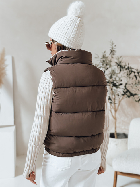 URBANELLE Damen Steppweste hellbraun Dstreet TY4971