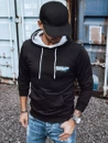 Herren Kapuzenpullover mit Aufdruck Schwarz Dstreet BX5382
