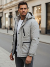 Herren Winterjacke mit Kapuze grau Dstreet TX5107