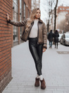 Damenjacke aus Wildleder mit Schafsfell KASAMIRA coffee Dstreet TY4740z