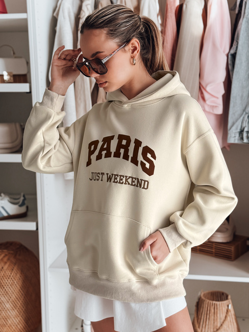 Damen-Kapuzenpullover PARISSIA beige Dstreet BY1457