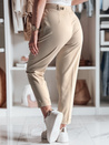 Elegante Damen Bundfaltenhose mit Gürtel PLISSO beige Dstreet UY2516