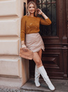 Damen Durchbrochener Pullover DIDI Farbe Senffarbe DSTREET MY1601
