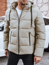 Herren Steppwinterjacke mit Kapuze hellbeige Dstreet TX5063