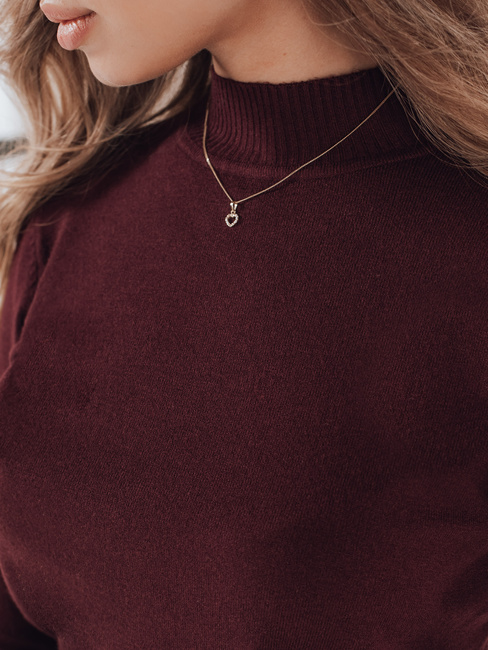 Damen Halb-Rollkragenpullover TARLENA burgundy Dstreet MY2480
