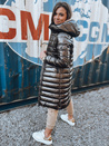 Damen Lange Mantel LESSI Farbe Camel DSTREET TY3355
