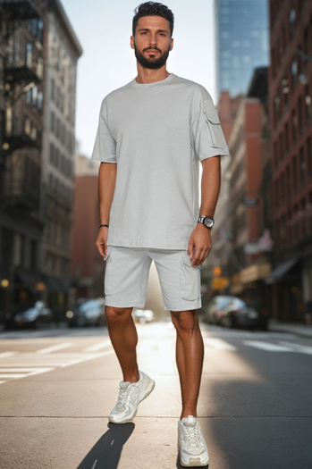 Herren-Basisset grau Dstreet AX0797