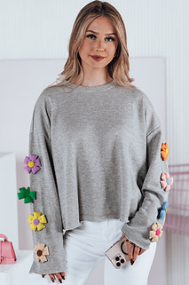 Damen Sweatshirt in Übergröße RAWEL grau Dstreet RY2387