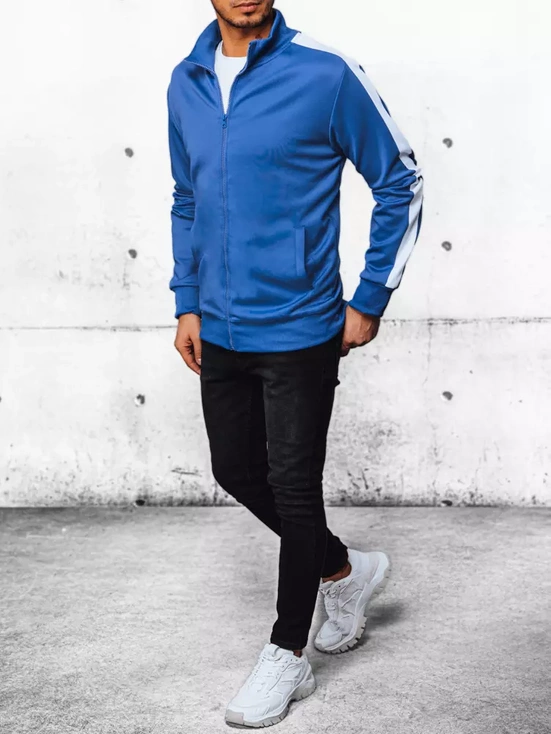 Herren Sweatshirt mit Reißverschluss Farbe Blau DSTREET BX5565