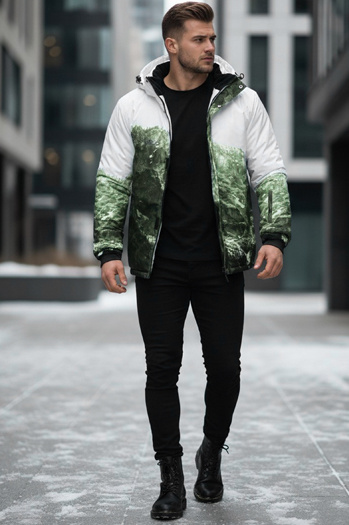 Herren Winter Skijacke grün Dstreet TX5126