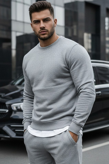 Herren Sweatshirt Hellgrau Dstreet BX3354
