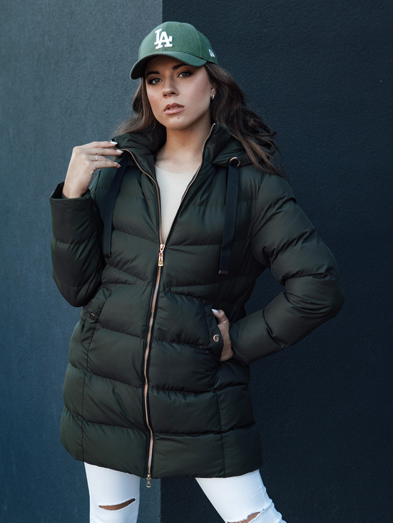 Damen Winterjacke mit Kapuze GABRIELLE grün Dstreet TY4364