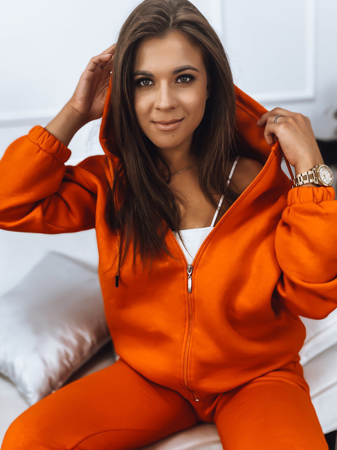 Damen Trainingsanzug Set AMILIA PREMIUM Orange Dstreet AY0744
