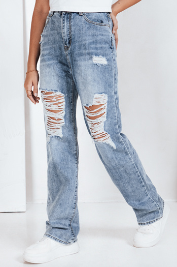 Damen Denim Hose mit Löchern blau Dstreet UY2812