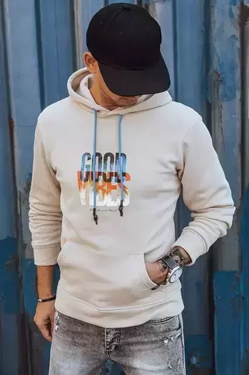 Herren Kapuzenpullover Isoliert Zip Beige Dstreet BX5378