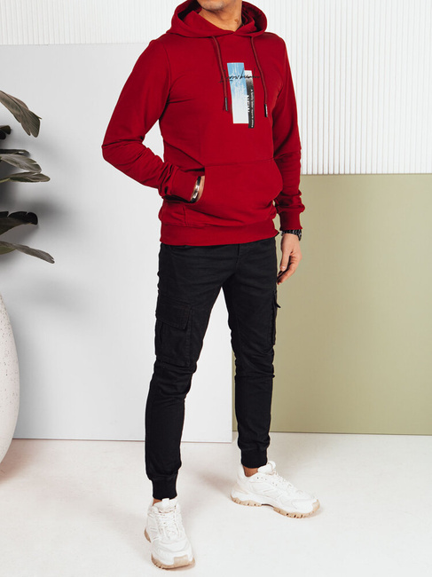 Herren Kapuzenpullover Farbe Weinrot DSTREET BX5728