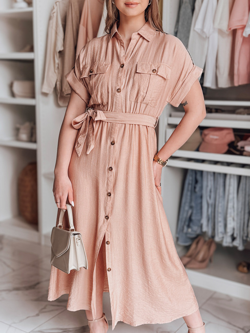 SUNNI LOVE Maxikleid aus Leinen rosa Dstreet EY2609