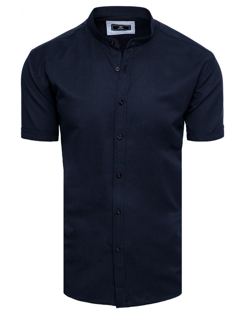 Herren Kurzarm Hemd Farbe Dunkelblau DSTREET KX0996