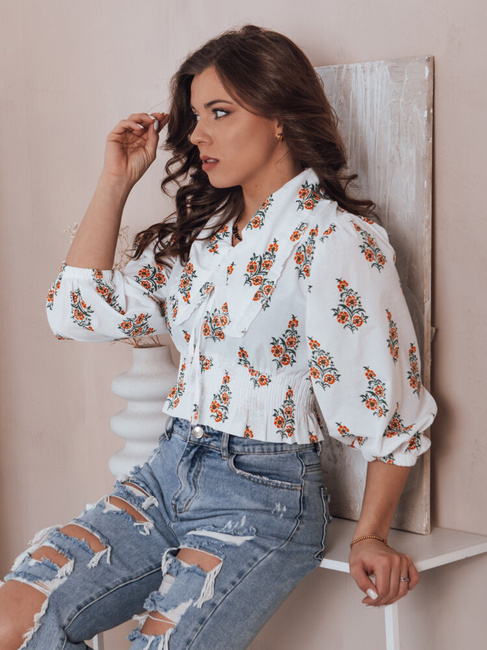 Damen Elegant Bluse ORMIAN Farbe Weiß DSTREET DY0370