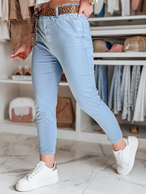 Damen Freizeithose mit Gürtel MADELINA blau Dstreet UY2626
