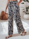 Damen Stoffhose mit weitem Bein TROPICAL SUN navy blau Dstreet UY2632