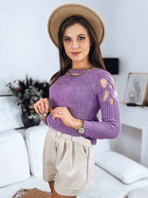 Damen Kurze Pullover LAYSI Farbe Violett DSTREET MY1747