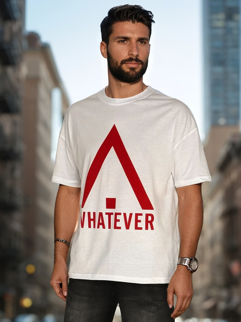 Bedrucktes Herren-T-Shirt weiß Dstreet RX5665