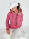 Damen BASIC Kapuzensweatshirt fuchsia BY1394
