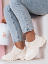 Damen Turnschuhe auf eine dickere Sohle SOFTLACE beige Dstreet ZY0655