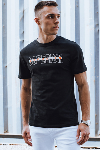 Bedrucktes Herren-T-Shirt schwarz Dstreet RX5387