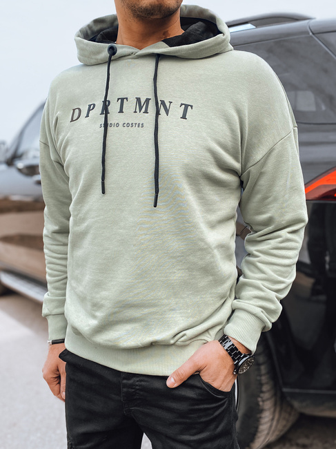 Herren Sweatshirt mit Aufdruck Farbe Olivegrün DSTREET BX5678