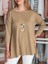 Damen Bluse in Übergröße mit COMFILA Anhänger dunkelbraun Dstreet RY2789