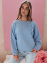Damen Sweatshirt in Übergröße FLORINE blau Dstreet RY2764