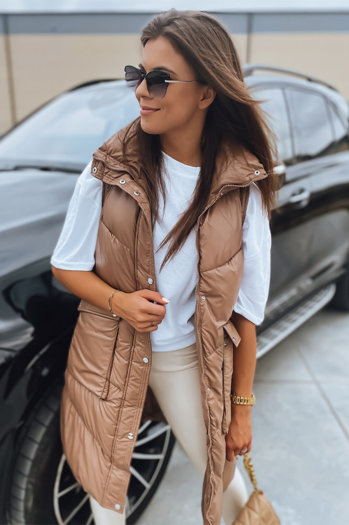 Damen Steppweste MARIEL Camel Dstreet TY3016