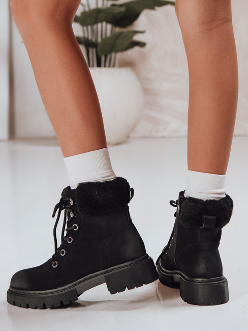 Damen isolierte Trapper schwarz Dstreet ZY1292