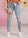 Damen Denim Slim Fit Hose mit Gürtel GIRLHOOD blau Dstreet UY2484