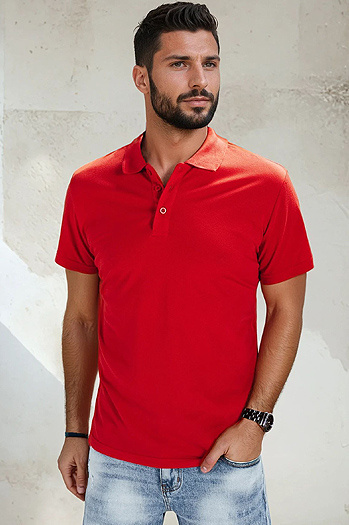 Herren Poloshirt rot Dstreet PX0515