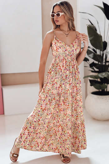 FLORALUSH Maxikleid mit Blumenmuster in Rot und Lila von Dstreet EY2637