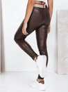 Braune Röhrenhose aus Ökoleder Dstreet UY2758