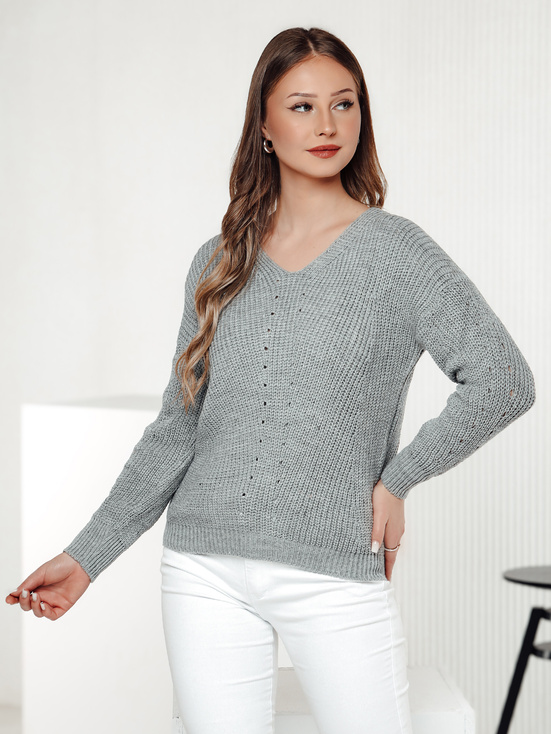 MONAVIA Damen Pullover hellgrau Dstreet MY2387