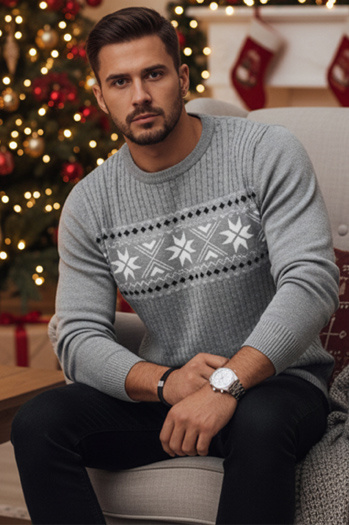 Grauer Pullover für Männer Dstreet WX2278z