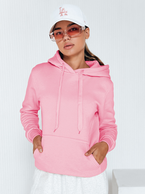 Damen-Kapuzenpulli BASIC rosa BY0174