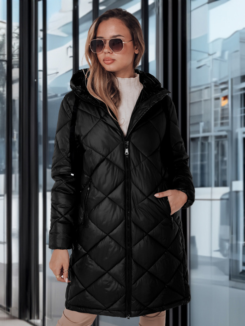 Damen Winterjacke SNOWVIBE schwarz gesteppt Dstreet TY4988